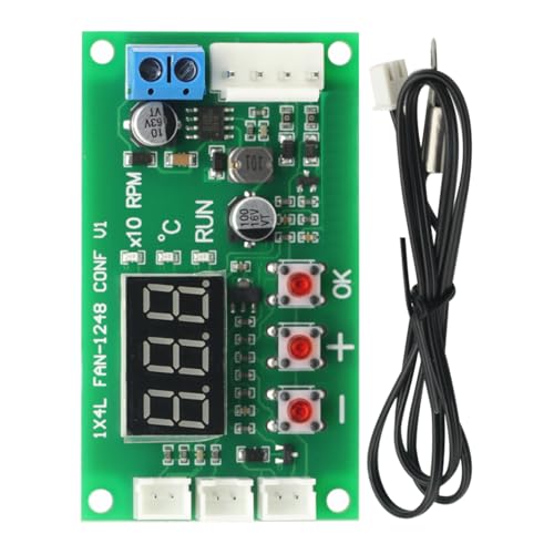 DC 12-48V 5A PWM Motor Fan Speed Controller Temperature Control Digital 4 Wire PWM Driver Module Motor Controller