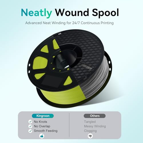 Kingroon PLA Filament 1.75mm 1kg, Bright Apple Green, ±0.02mm Dimensional Accuracy, Clog-Free & Tangle-Free, Fit Most FDM 3D Printers - color: 1kg Bright Apple Green