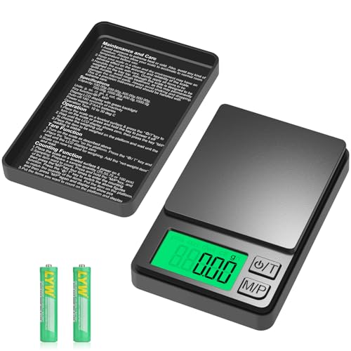 Digital Pocket Scale 1000g x 0.01g, Diyife Portable Precision Gram Scale - color: Black