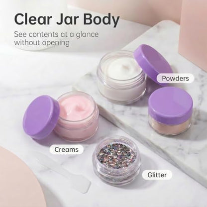 5 Gram Sample Containers 50 Count Small Travel Containers with Lids - color: Purple