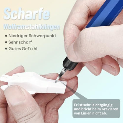 stedi Model Scriber Chisel,Tungsten steel Blades 0.15mm,for Modeling Hobby - style: Blue+0.15mm