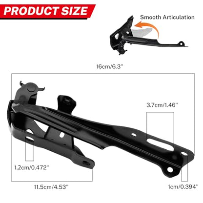 1 Pair Front Left And Right Hood Hinge Set for Honda Civic 2016-2021 HO1236143 HO1236144 60120TBAA00ZZ 60170TBAA00ZZ Driver and Passenger Side