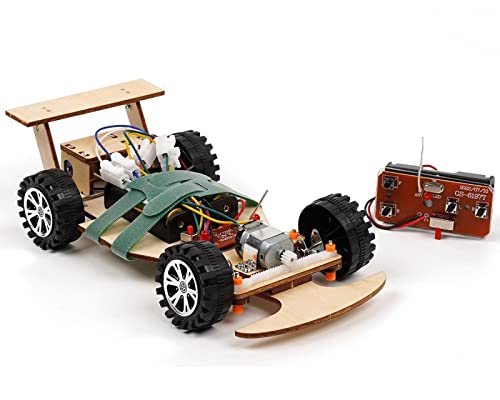 Wooden Wireless Remote Control F1 Racing Car Science Kit to Build (Green), STEM Project for Kids Aged 8 9 10 11 12 13, Science Building Kit Gift for Boys and Girls - color: Green, size: Single pack