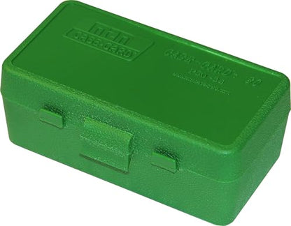 MTM Case-Gard P50-38-10 Flip-Top Ammo Box, 50 Round, Green - color: Green