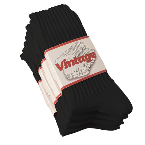 DAUCO 4 Pairs 98% Cotton Socks for Men Women Crew Seamless Fall Slouchy Socks - color: 4 Pairs - Black, size: 10-13
