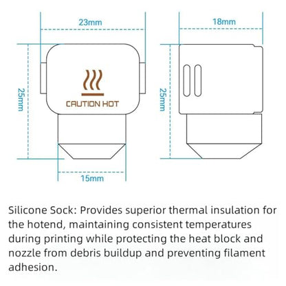 5PCS Silicone Socks for A1, 3D Printer High Temperature Resistance Hotend Nozzle Silicone Socks Cover for Bambu Lab A1/A1 Mini - style: A1