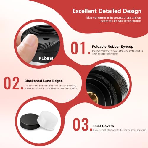 Alstar Eyepiece 8mm 1.25 Inch Plossl Eyepiece Telescope Lense 50° Wide FOV - size: 8MM
