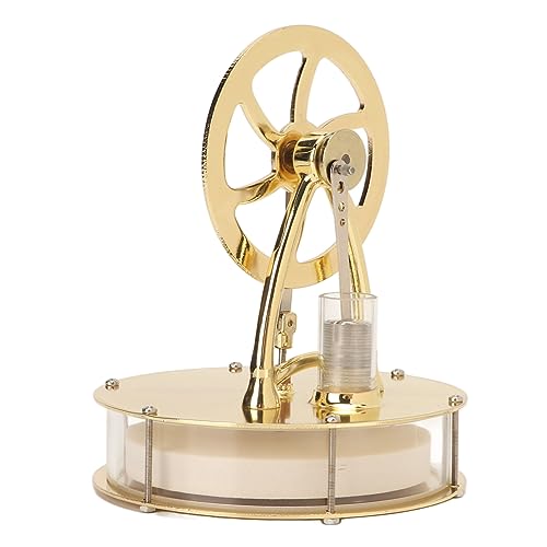 Pilipane Stirling Engine Motor Model Gold Simple Operation Low Noise Stirling Scientific Physical Model Science Experiment Toy