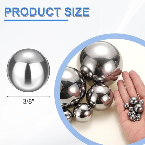 uxcell 50Pcs 3/8" Bearing Balls,316L Stainless Steel G200 Precision Balls - size: 3/8"