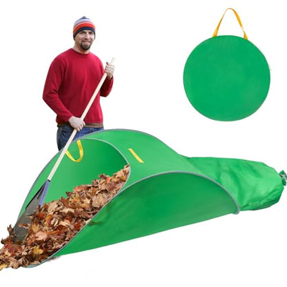 UQM Leaf Collector, Portable Pop Up Leaf Bags, Foldable Leaf Pick Up Tools - color: Green-Upgraded Large capacity