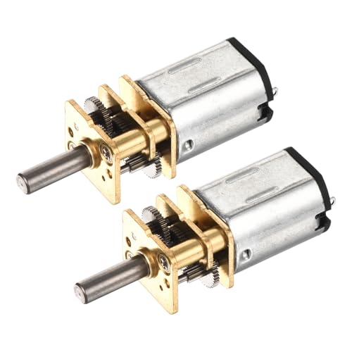 DMiotech 2Pcs 3V 15RPM Rated Torque 4 Output Shaft Length 10mm Micro DC Speed Reduction Motor Mini Metal Gearbox Motor for RC Car Robot Model DIY RC Toys Engine - style: 15RPM