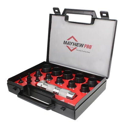 Mayhew Tools 66000 Hollow Punch, 16-Piece Set, Black - size: 16-Piece Set, style: SAE