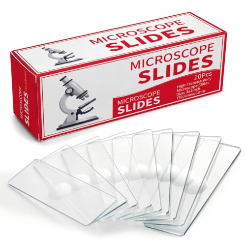 Tellegloww 10 Pcs Pre-Cleaned Single Concave Microscope Glass Slide 3" x 1" - color: Single Concave Microscope Slide