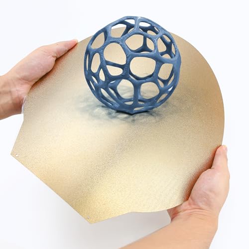 Dia 309mm PEO PEI Build Plate Round Compatible with Flsun V400 3D Printer, New Flexible Smooth Magnetic PEO & Textured PEI Double Sided Kit, Spring Steel Flex Bed Sheet Platform (Without Base)
