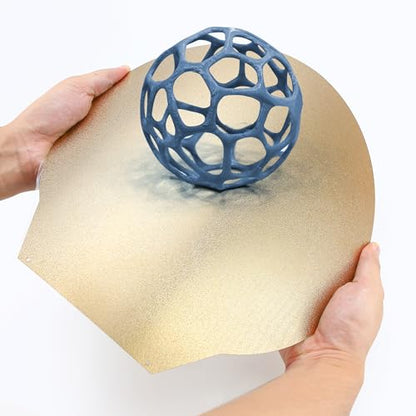 Dia 309mm PEO PEI Build Plate Round Compatible with Flsun V400 3D Printer, New Flexible Smooth Magnetic PEO & Textured PEI Double Sided Kit, Spring Steel Flex Bed Sheet Platform (Without Base)