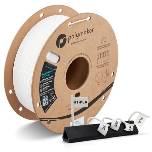 Polymaker HT-PLA Filament 1.75mm White 1KG, High Temp PLA, Neatly Wound - color: 115 - 1.75mm White (Hex Code: #F3f3f1), size: 1kg HT-PLA