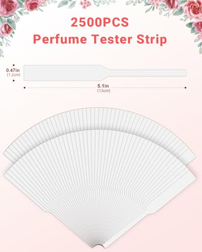 2500 Pack Perfume Tester Strips, White Fragrance Blotters for Scent Testing - color: 2500 Pieces
