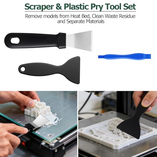 JiGiU 120Pcs 3D Printer Tools Kit with Storage Case, 3D Printer Accessories