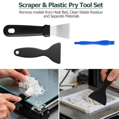 JiGiU 120Pcs 3D Printer Tools Kit with Storage Case, 3D Printer Accessories