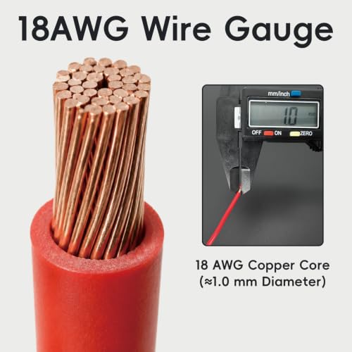 Speaker Wire Connector Kit 20PCS 18AWG Pre-Crimped Female Spade Wire - size: 6.3mm