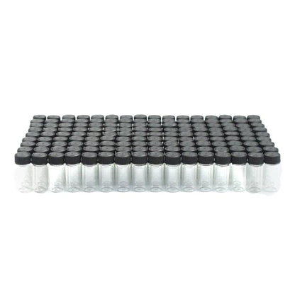 144pk 1 Dram Small Glass Vials with Screw On Cap, Hobby and Craft Lab Sample Vial Set - size: 1 Dram