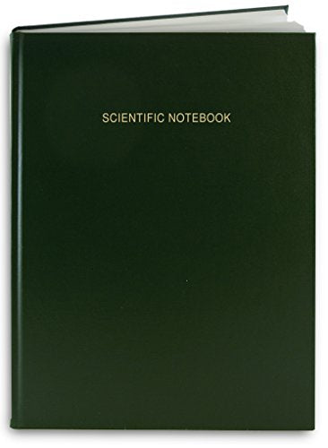 BookFactory Green Scientific Notebook (0.25" Grid), Hardbound, 96 Pages - color: Green Imitation Leather, size: 8" x 10" – 168 pg