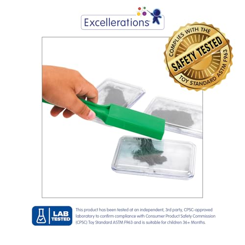 Excellerations Iron Filing Cases (Pack of 12), Kids Science Experiment, Science for Kids, STEM Toys for Boys and Girls (Item # Ironman)