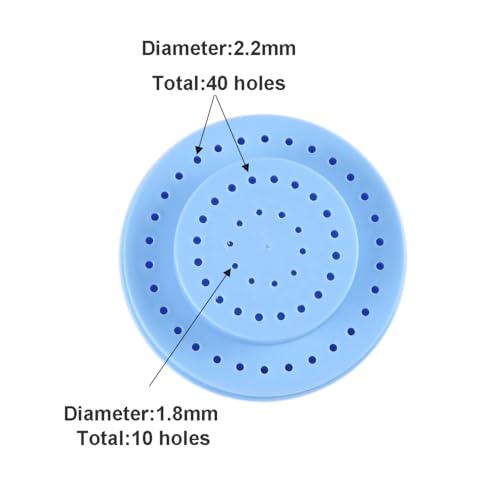 Dental Multi-Use Burs Holder 60 Holes Round with Transparent Cover Random
