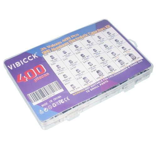 24 Values 400Pcs SMD Aluminum Electrolytic Capacitors Assortment Kit