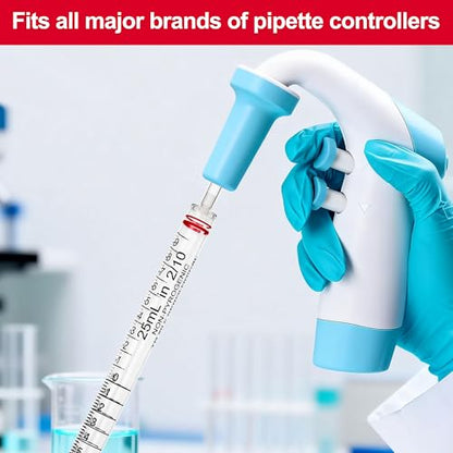 Polystyrene Serological Pipettes, Individually Wrapped, Sterile Plastic Graduated Pipette 25ml, Pack of 25 - size: 25ml-25pcs