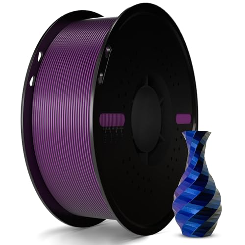 3D Printer Filament 1.75mm PLA Filament Accuracy +/- 0.02mm, 1kg Spool (2.2lbs), Tangle-Free, Clog-Free,High Compatibility Easy Printing,Fit Most FDM 3D Printer (BlackBluePurple) - color: Blackbluepurple