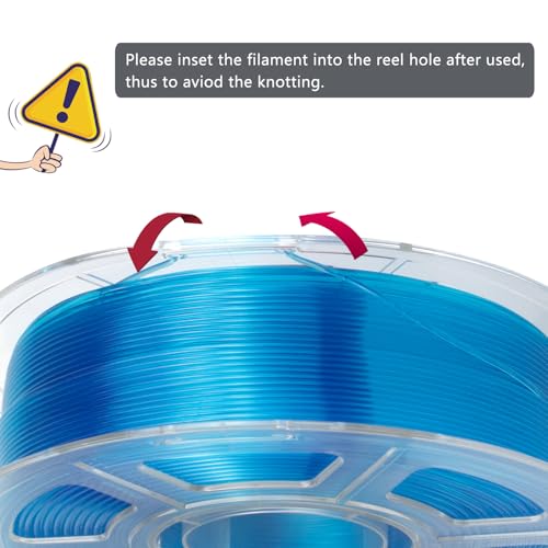 iSANMATE Rapid Clear PLA Filament 1.75mm, 3D Printer Filament Transparent Filament Sky Blue, Fast Printing Speed PLA, Dimensional Accuracy ±0.02mm, 1kg Spool - color: B- Clear-skyblue