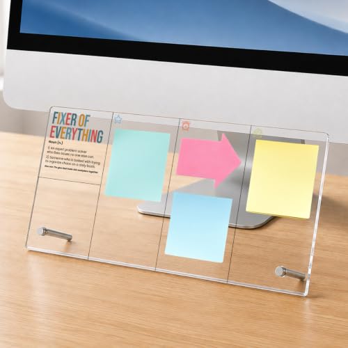 Fixer of Everything Memo Board Inspirational Acrylic Monitor Memo Board - color: Fixer of Everything