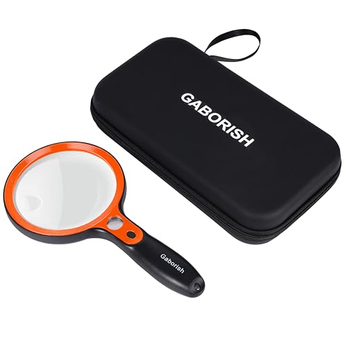 Large Magnifying Glass with 36 LED Light and Case, 10X 20X 45X Handheld - style: Magnifier with 36 LED Light and Case