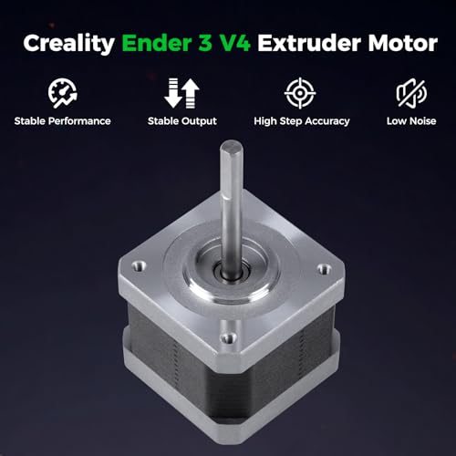Creality Official Ender 3 V4 42-40 Motor,2 Phases 0.8A 1.8 Degrees 0.4 N.M 42-40 Stepper Motor for Creality Ender 3 V4 X Axis - style: X Motor