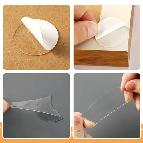 JANYUN 1500 Pcs Sticky Dots,20 mm Clear Sticky Tack Adhesive Stickers - size: 20mm