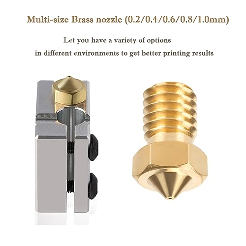 15PCS Brass Nozzles Kit for Anycubic Kobra, 3D Printer 7PCS 0.4mm Nozzles and 2PCS 0.2mm, 0.6mm, 0.8mm, 1.0mm Brass Nozzles Kit for Anycubic Mega, Mega X, Chrion, Kobra, Kobra Neo - style: Mega Brass Multi Size