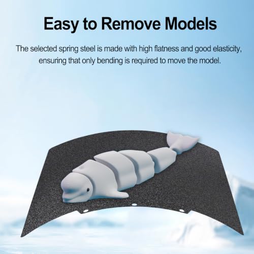 Black PEI Build Plate for Adventurer AD5X/5M/5M Pro, Textured PEI Spring Steel Flexible Platform Heated Bed for Neptune 3 Pro/4, Kobra, Ender 3/3 Pro/3S1/3v2, CR 20/CR 20 Pro, Ender 5/5 Pro - size: 235x235MM