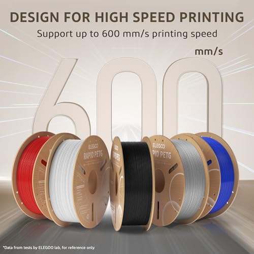 ELEGOO Rapid PETG 3D Printer Filament 1.75mm White 2KG - color: 2*1kg White