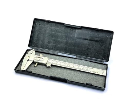 Non Digital Vernier Caliper Metric -Imperial Measuring System Tools for Inside, Outside, Depth & Step Measurements (Stainless Steel Body) - style: (STAINLESS STEEL BODY)