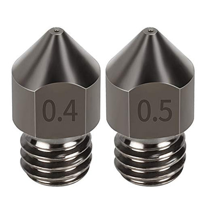 Creality 3D Hardened Steel Hotend Extruder MK8 Nozzle with High Temperature Resistance Upgraded Tungsten All Metal for Ender 3 CR-10 Series 3D Printer 0.2/0.3/0.4/0.5/0.6/0.8/1.0mm (7pcs in one Pack)