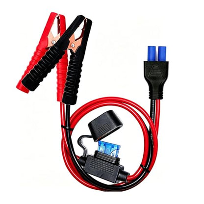 Battery Alligator Clips,10AWG Female EC5 Jump Starter Cable with Battery Clamps,Alligator Clip Clamp to EC5 Connector Extension Charging Cable for Emergency Car Jump Starter Booster.(60CM) - size: 10AWG Clip to EC5