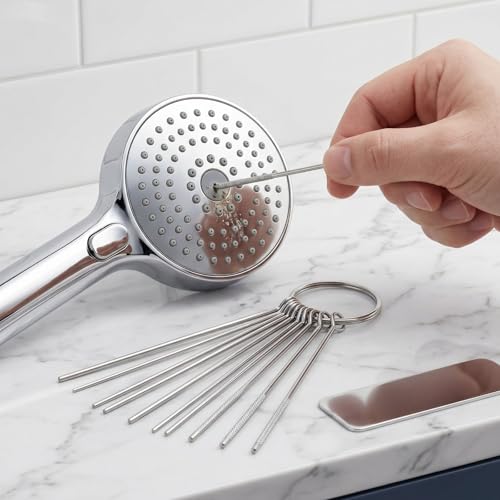 10pc Nozzle Cleaning Kit with Stainless Steel Needles & Reusable Straw Brush for Shower Head, Faucet, Straws, 3D Printer & Welding Torch Tip Cleaning Tools for Home