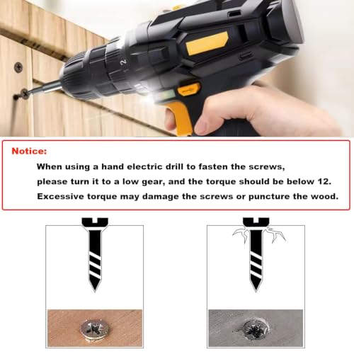 #4 Flat Head Phillips Wood Screws 150Pcs, Carbon Steel, 1/2" - color: Black, size: #4 x 1/2''-150pcs