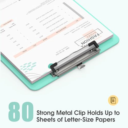 Plastic Clipboards, Teal 8.5x11 Clip Board - color: Teal