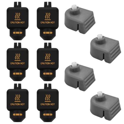 4pcs Feed Inlet Protectors & 6pcs Silicone Socks for Bambu Lab P2s, High Temperature Hotend Cover for P2s Accessories, Nozzle Protective Sleeve for 3D Printer, Black Enclosure Parts