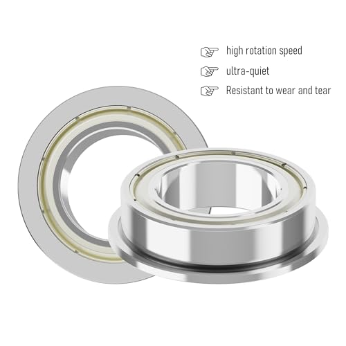 5PCS F6000ZZ Flange Ball Bearing, 10x26x8mm - size: F6000ZZ Size10×26×8mm
