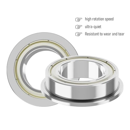 5PCS F6000ZZ Flange Ball Bearing, 10x26x8mm - size: F6000ZZ Size10×26×8mm