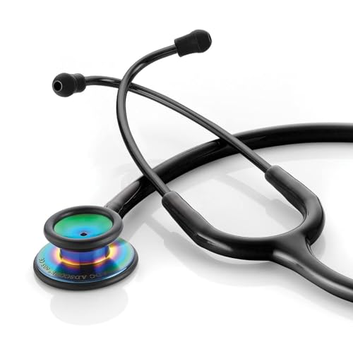 ADC Adscope 603 Diagnostic Clinician Stethoscope, AFD Tunable Technology - color: Iridescent Tactical
