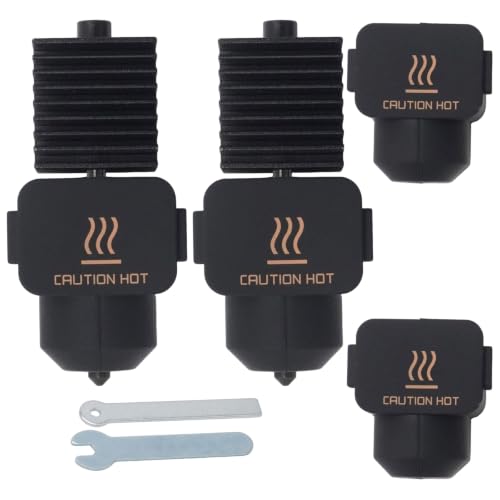 Hotend Kit Replacement for Bambu Lab A1/A1 Mini, Includes 2 Sets of 0.4mm Hardened Steel Nozzles, 4 Silicone Socks & 2 Wrenches, Quick-Swap Hot End & Extruder Accessories